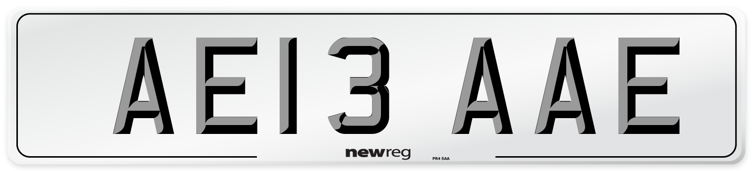 AE13 AAE Number Plate from New Reg
